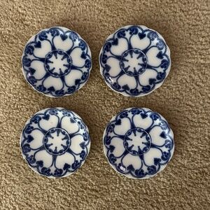 4 Trent semi porcelain saucers made in england